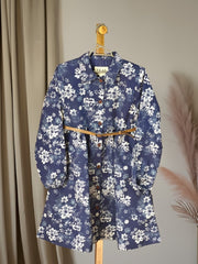 Blue Floral Button Down Frock