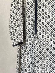 Vintage Black and Off White Dress