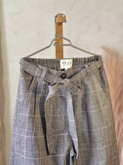Plaid Belted Pants