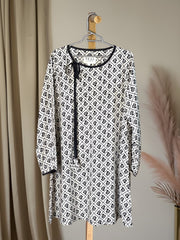 Vintage Black and Off White Dress