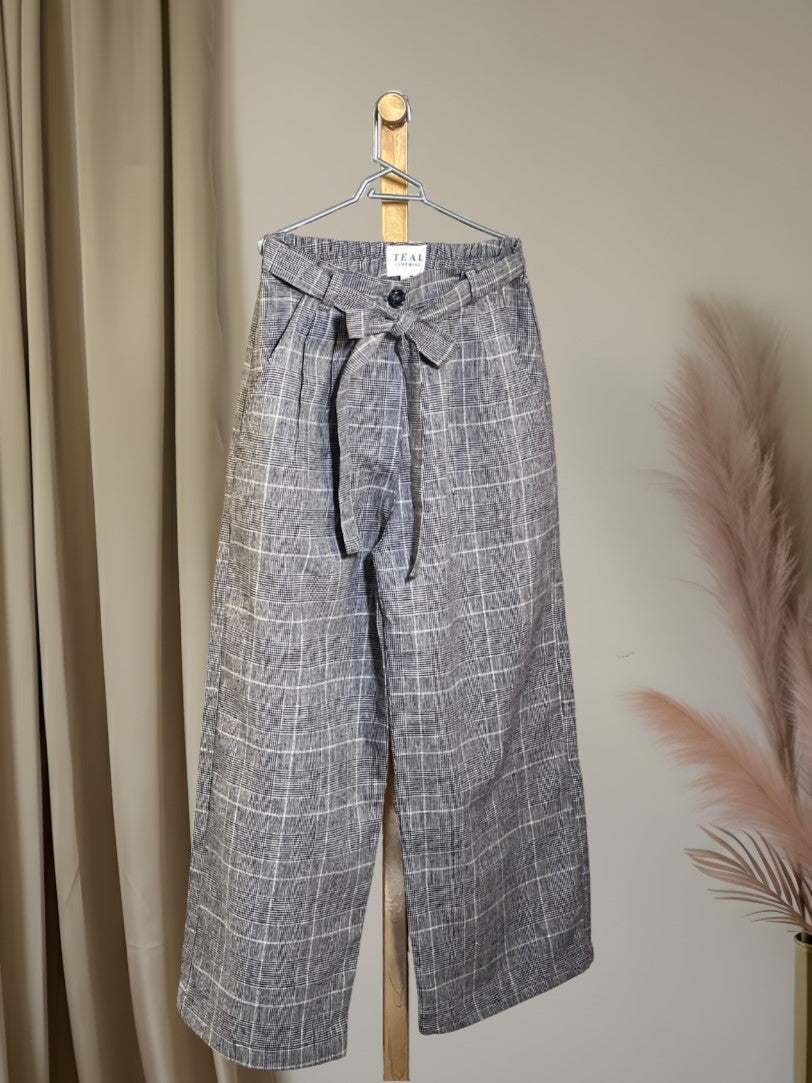 Plaid Belted Pants