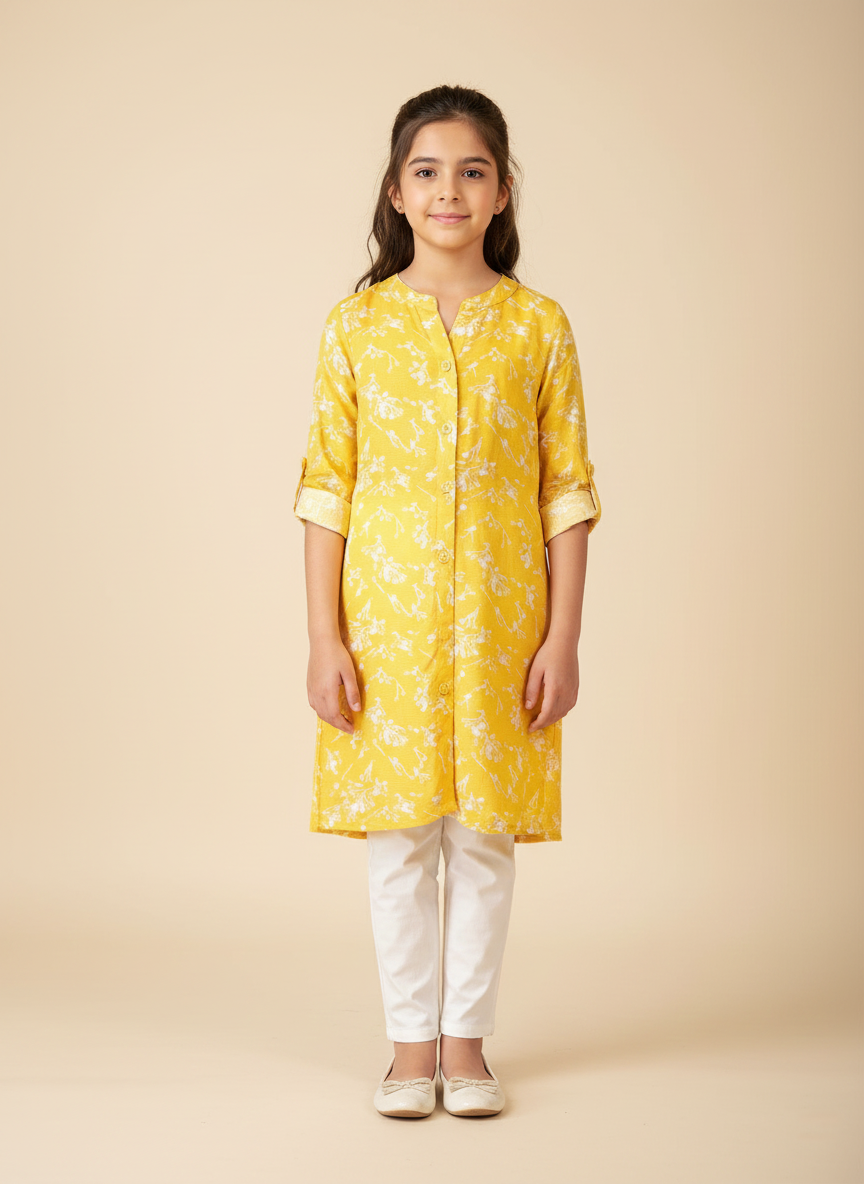 Sunny Bloom Button-Down Top