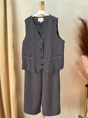 Classic Pinstripe Formal Two-Piece Set