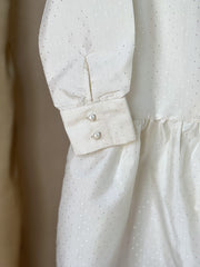Pearl Tie-Neck Ruffle Dress