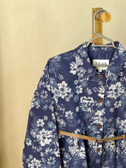 Blue Floral Button Down Frock