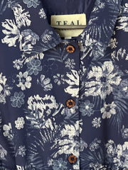 Blue Floral Button Down Frock