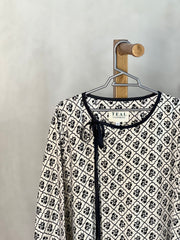 Vintage Black and Off White Dress
