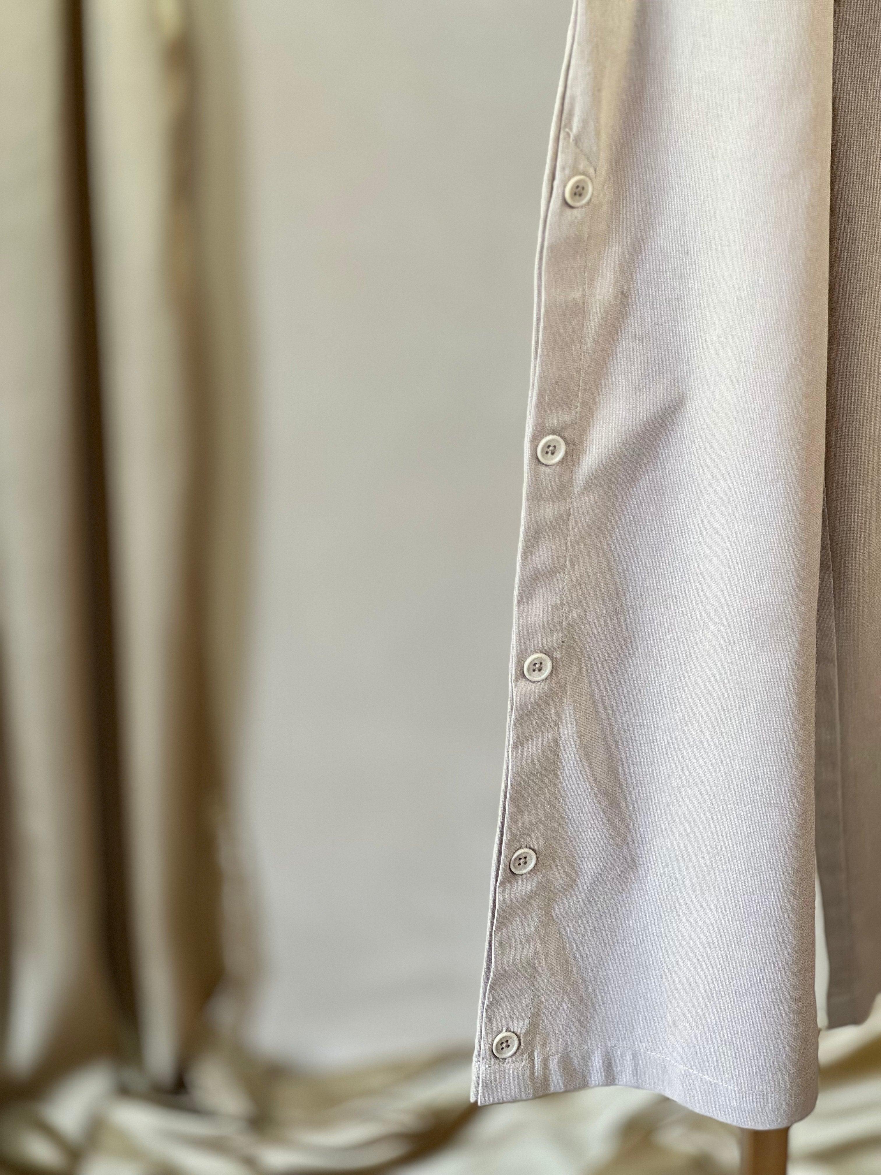 Khaki Pants with Buttons on crease