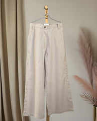 Khaki Pants with Buttons on crease